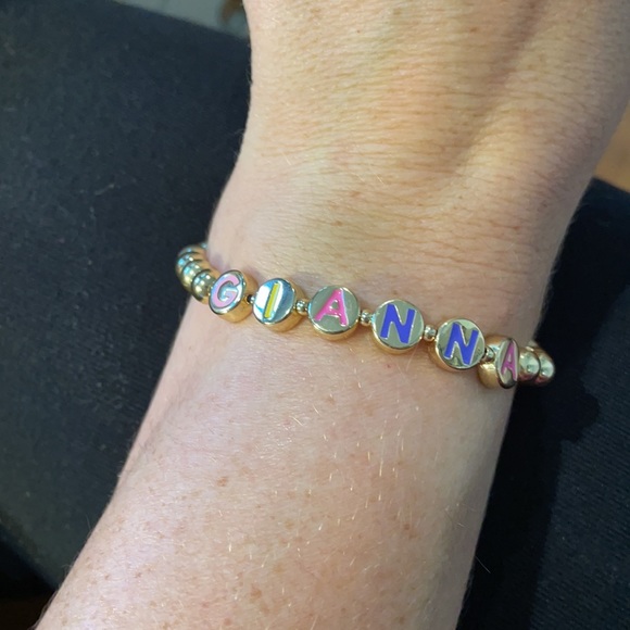 Personalized “Gianna” Baublebar PISA Beaded Gold Bracelet - Picture 2 of 3